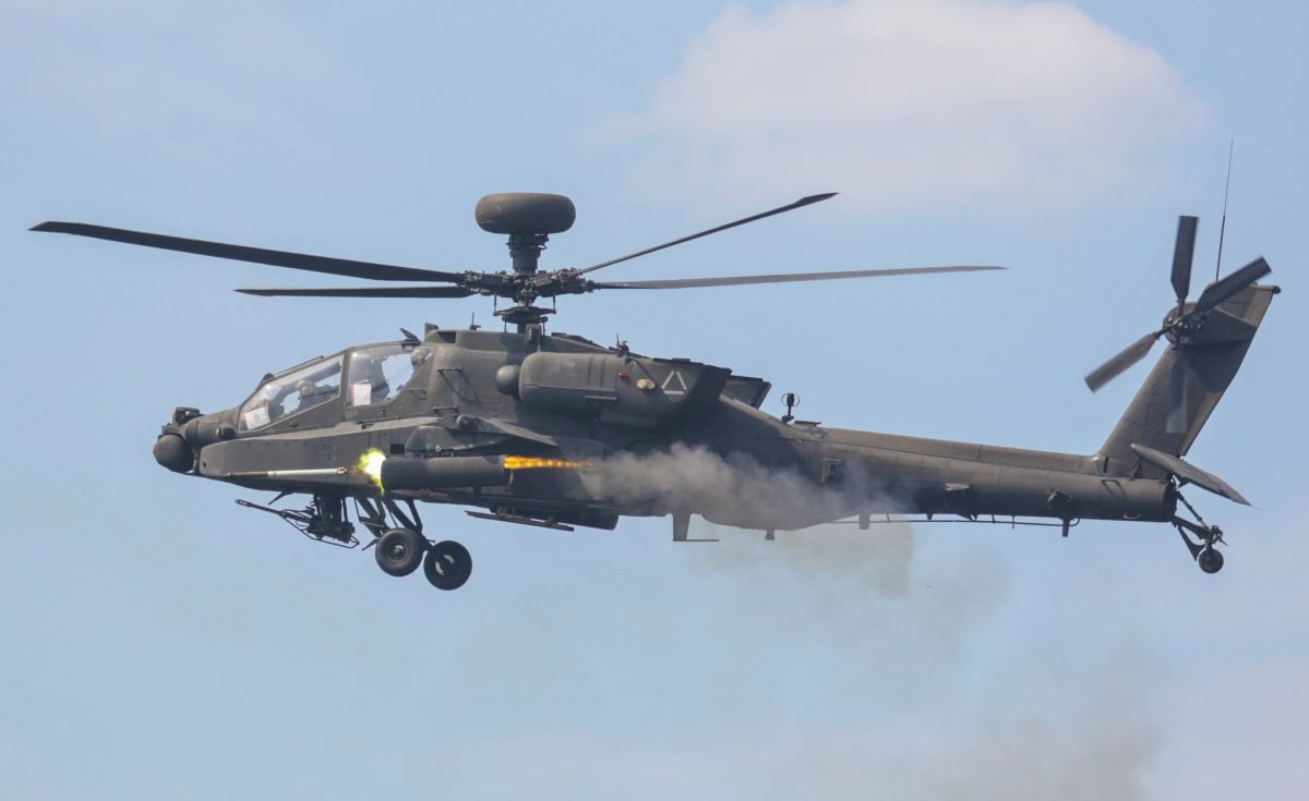 AH-64 Apache firing a missile